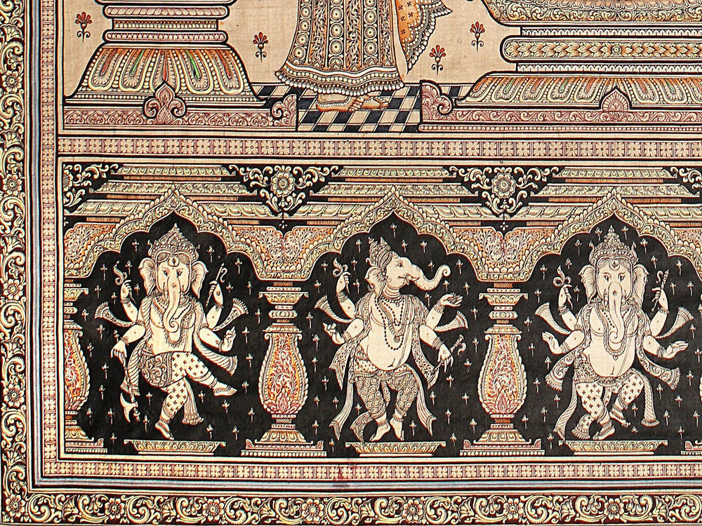 Lord Ganesha In Frame | Patta Painting | Odisha Art
