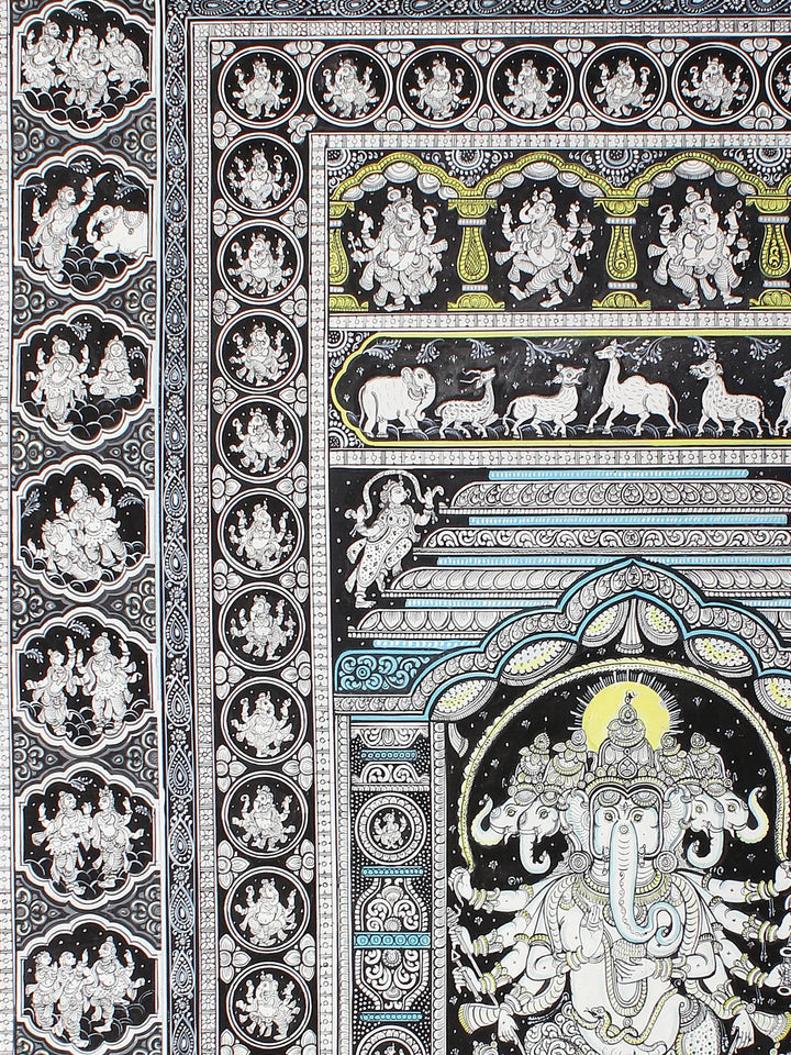 The Story of Lord Ganesha Pattachitra Painting on Cloth · view 4