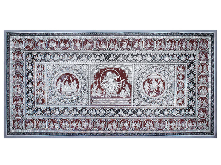 The Story of Lord Ganesha Pattachitra Painting on Cloth by Rabi Behera · view 1
