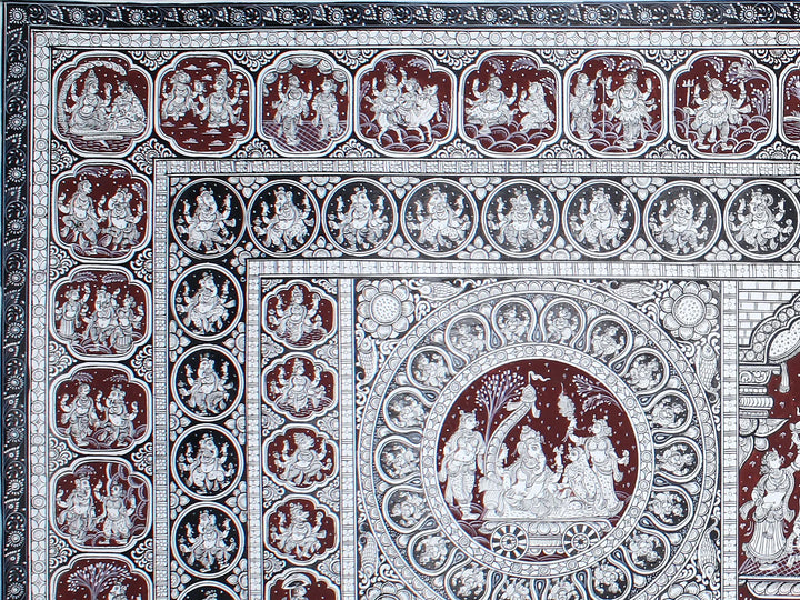 The Story of Lord Ganesha Pattachitra Painting on Cloth by Rabi Behera · view 3