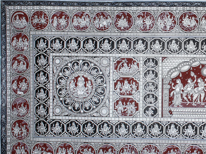 The Story of Lord Ganesha Pattachitra Painting on Cloth · view 2