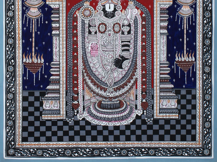 Lord Venkateshwara Pattachitra Painting on Cloth by Rabi Behera · view 4