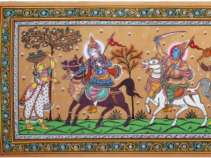 Kanchi Abhijan Pattachitra Painting on Cloth by Rabi Behera · view 2