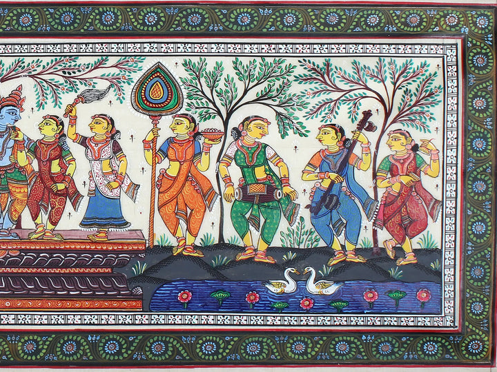 Radha-Krishna Pattachitra Painting on Cloth by Rabi Behera · view 4