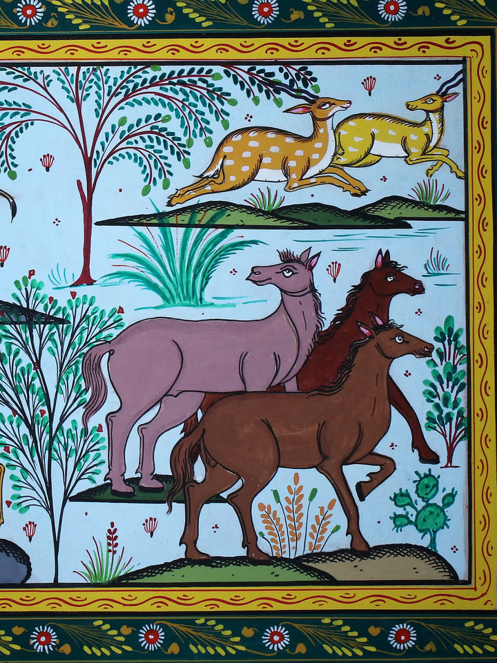 Wildlife Habitat Pattachitra Painting on Cloth · view 4