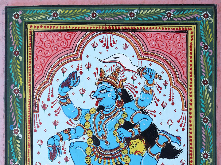 Goddess Kali Pattachitra Painting on Cloth by Rabi Behera · view 3