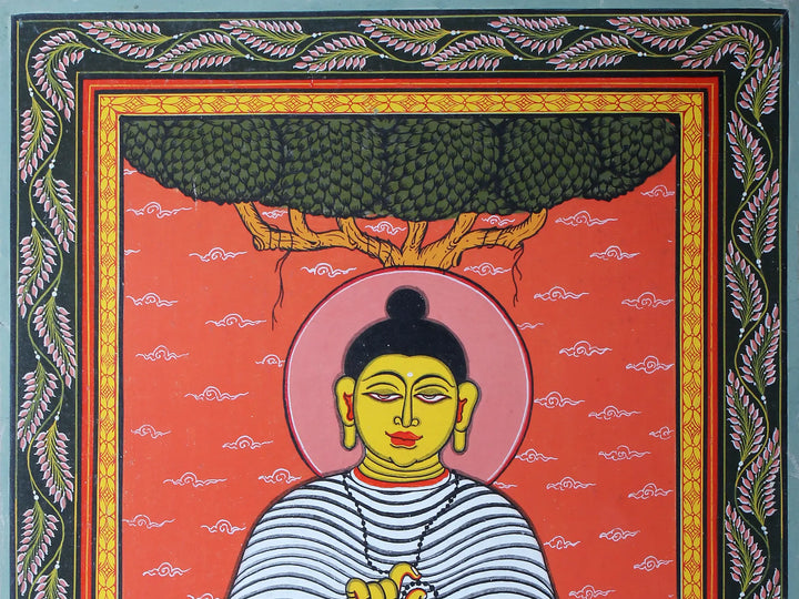 Gautam Buddha Pattachitra Painting on Cloth by Rabi Behera · view 3