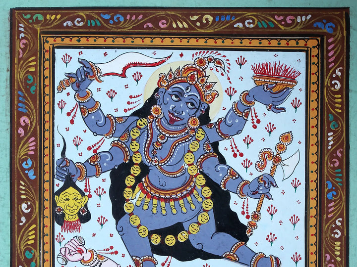 Devi Kali Pattachitra Painting on Cloth by Rabi Behera · view 3