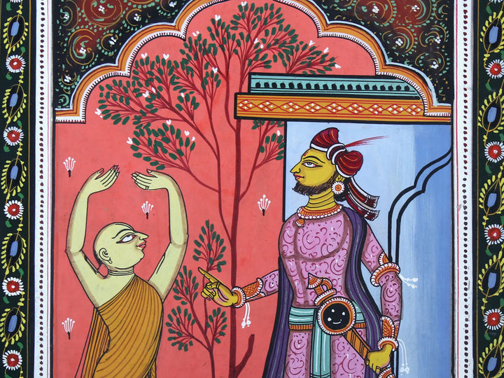 An Episode from the Life of Shri Chaitanya Mahaprabhu Pattachitra Painting on Cloth by Rabi Behera · view 4