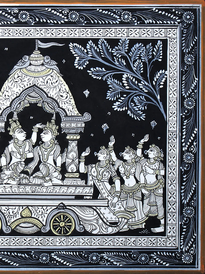 Mathura Vijaya Pattachitra Painting on Cloth by Rabi Behera · view 4