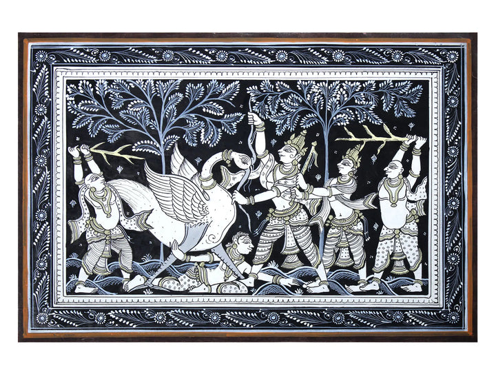 Bakasura Vadha Pattachitra Painting on Cloth by Rabi Behera · view 1