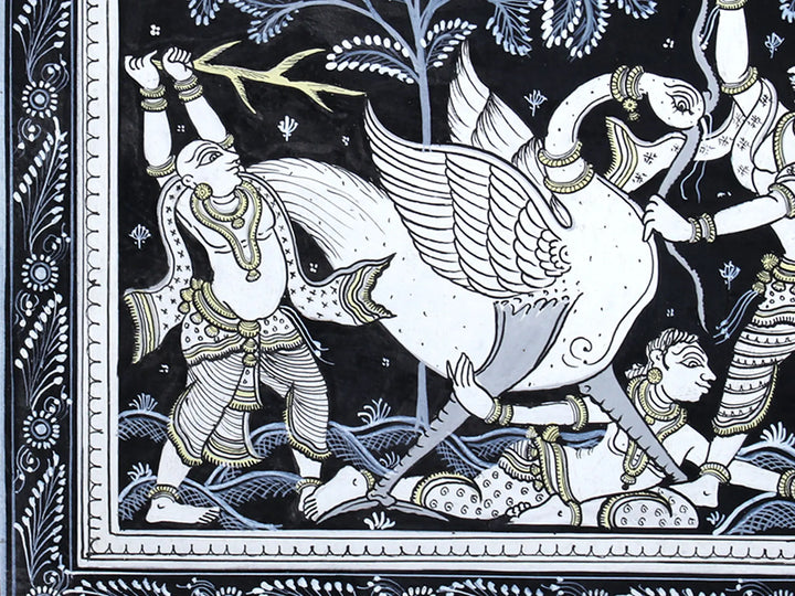 Bakasura Vadha Pattachitra Painting on Cloth by Rabi Behera · view 4