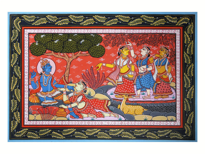Rasa Leela of Kanhaiya Pattachitra Painting on Cloth by Rabi Behera · view 1