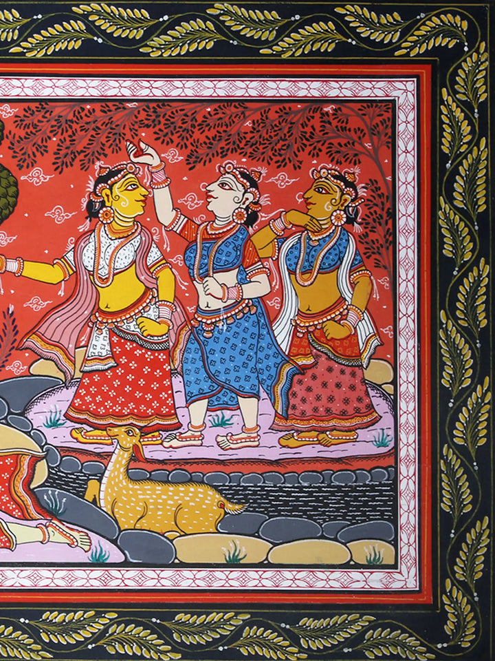 Rasa Leela of Kanhaiya Pattachitra Painting on Cloth by Rabi Behera · view 4