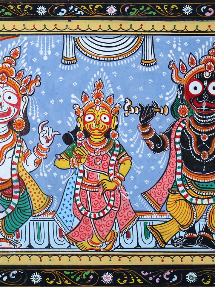 Standing Lord Jagannath Pattachitra Painting on Cloth by Rabi Behera · view 2