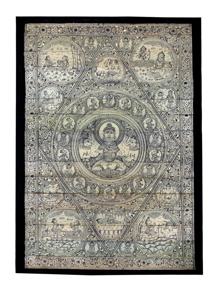 Gautam Buddha's Life Story Pattachitra Painting on Cloth by Rabi Behera · view 1