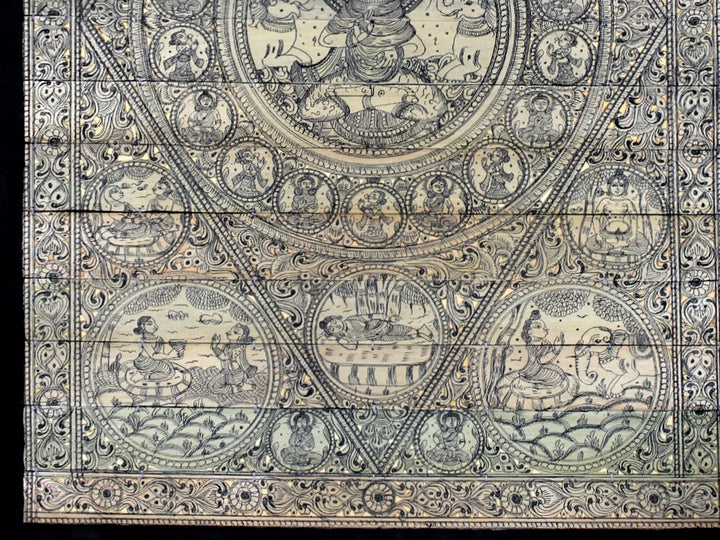 Gautam Buddha's Life Story Pattachitra Painting on Cloth by Rabi Behera · view 4