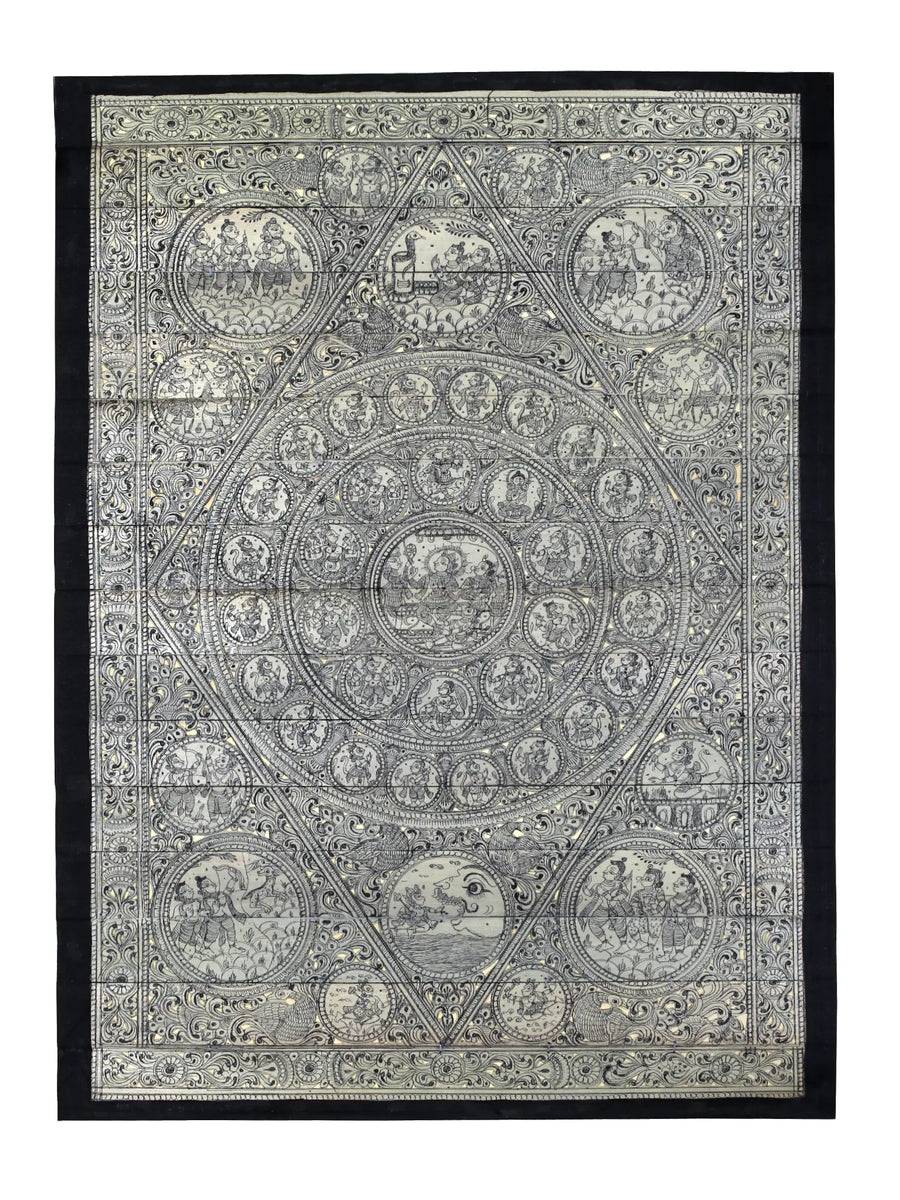 Ramayana (The Story of Lord Rama) Pattachitra Painting on Cloth by Rabi Behera