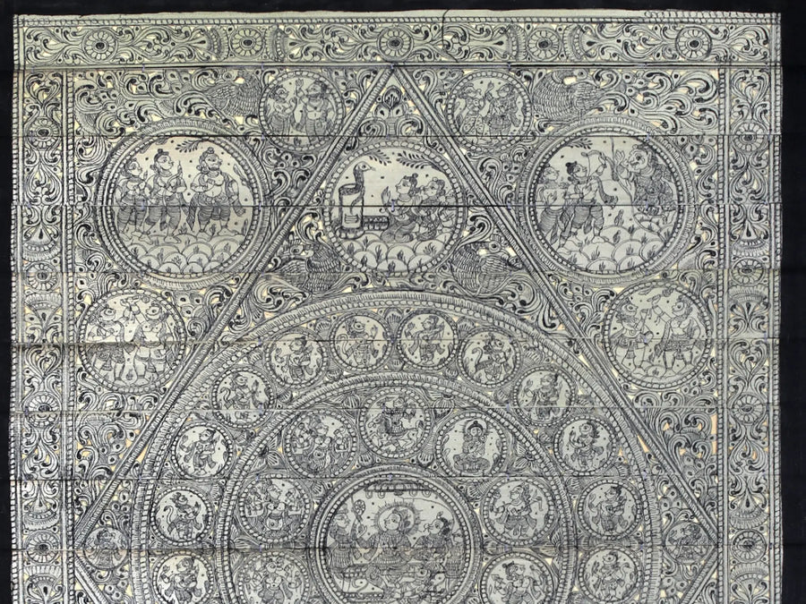 Ramayana (The Story of Lord Rama) Pattachitra Painting on Cloth by Rabi Behera