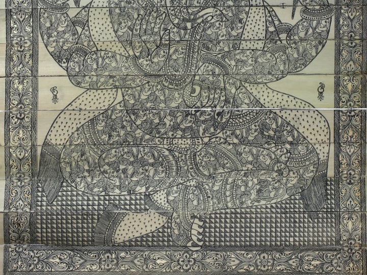 Lord Ganesha Pattachitra Painting on Cloth by Rabi Behera · view 4