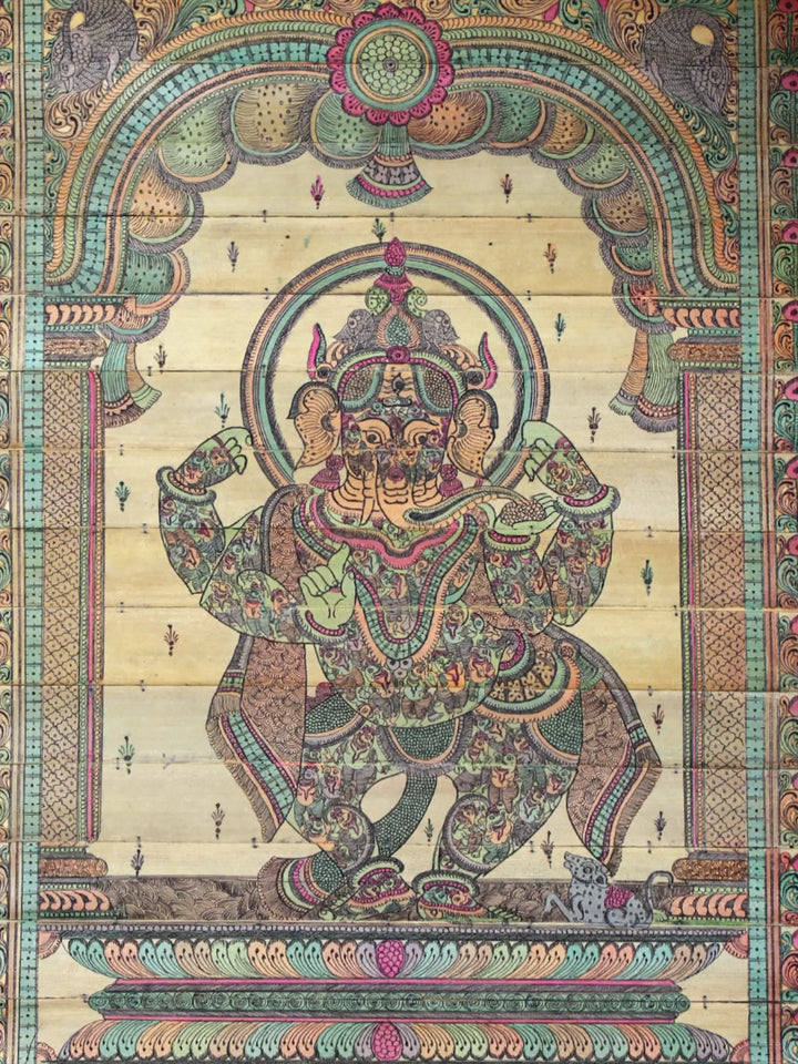 Bhagawan Ganesha Pattachitra Painting on Cloth by Rabi Behera · view 2