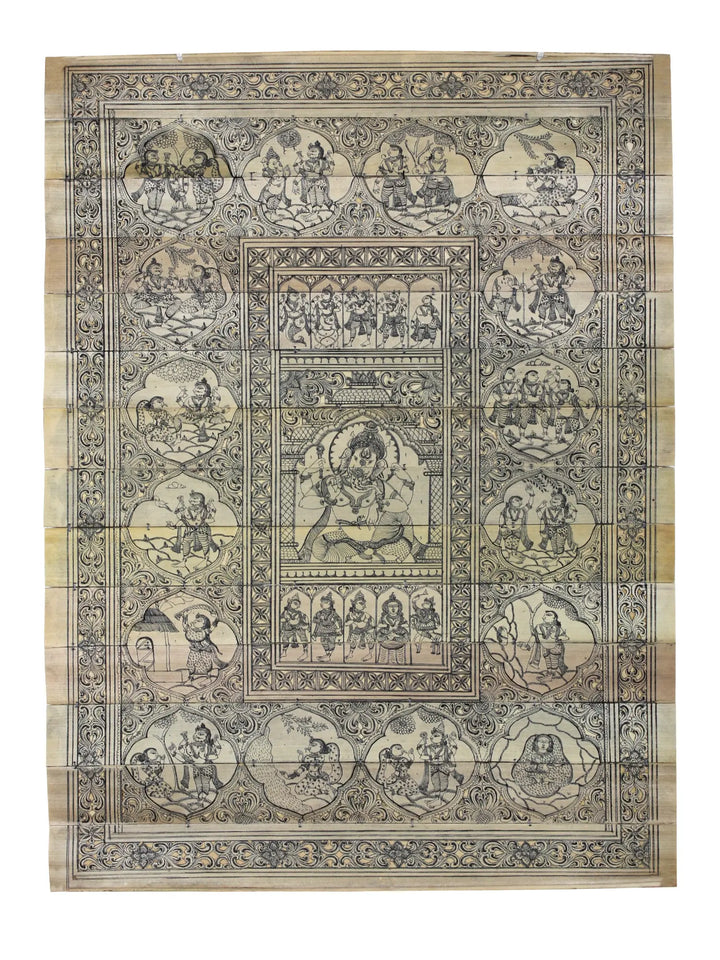 The Story of Lord Ganesha Pattachitra Painting on Cloth by Rabi Behera · view 1