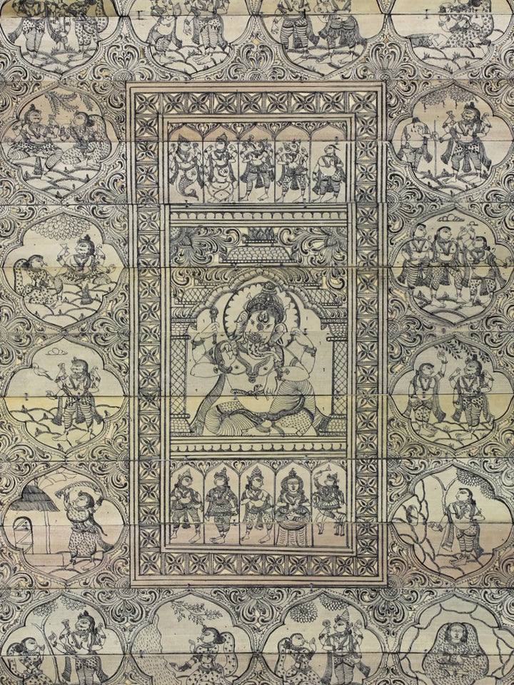 The Story of Lord Ganesha Pattachitra Painting on Cloth by Rabi Behera · view 3