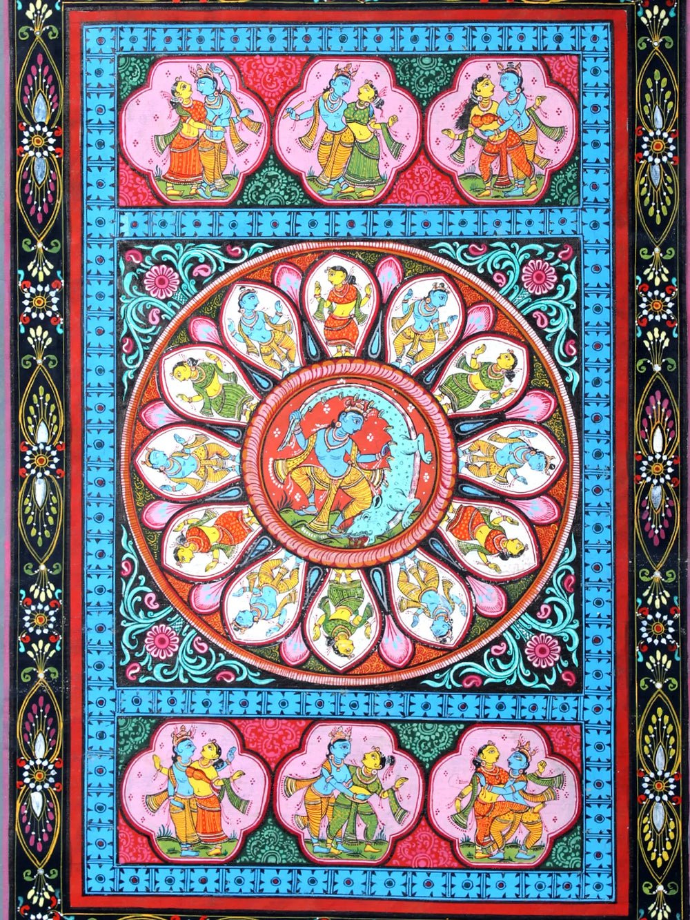 Lord Krishna Killing The Demon Aghasura and Radha-Krishna in Different Poses