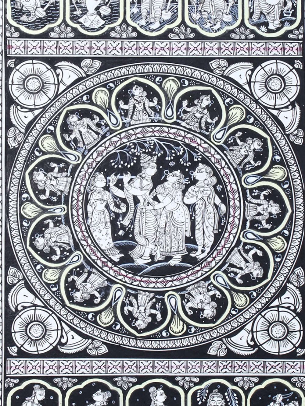 Murli Manohar and Radharani (Radha-Krishna) with Dashavatara of Lord Vishnu