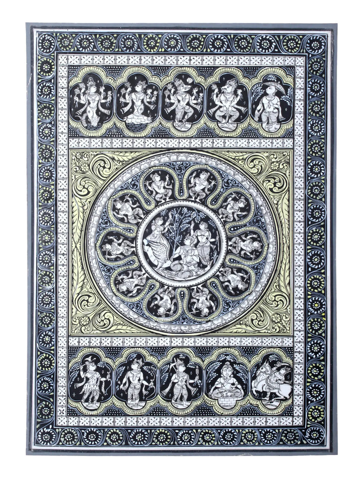 Bakasura Vadha Pattachitra Painting on Cloth by Rabi Behera · view 1