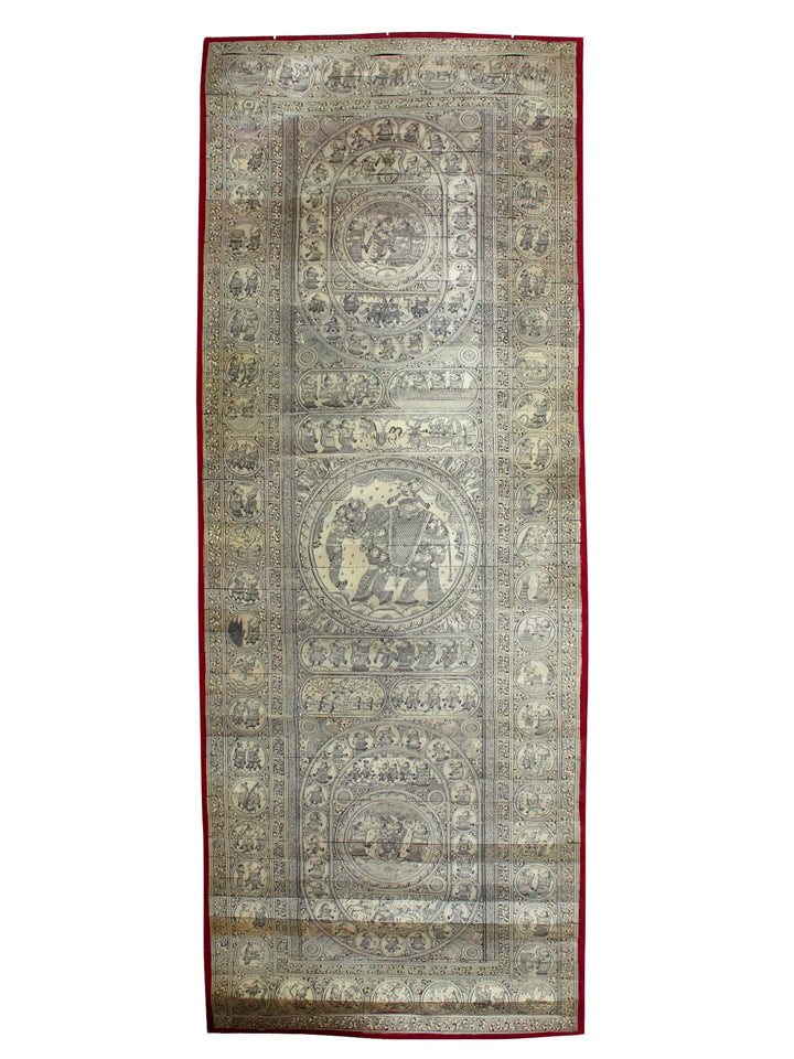 The Story of Lord Krishna (Krishna Leela) Pattachitra Painting on Cloth by Rabi Behera · view 1