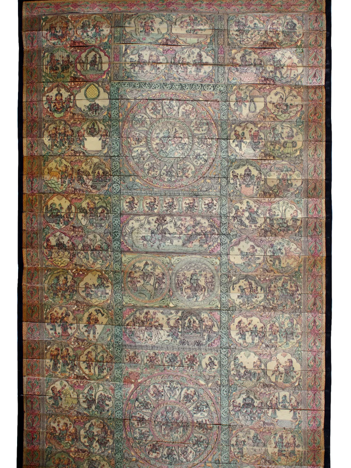 Episodes of Krishna's Life Story (Shri Krishna Leela) Pattachitra Painting on Cloth by Rabi Behera · view 2