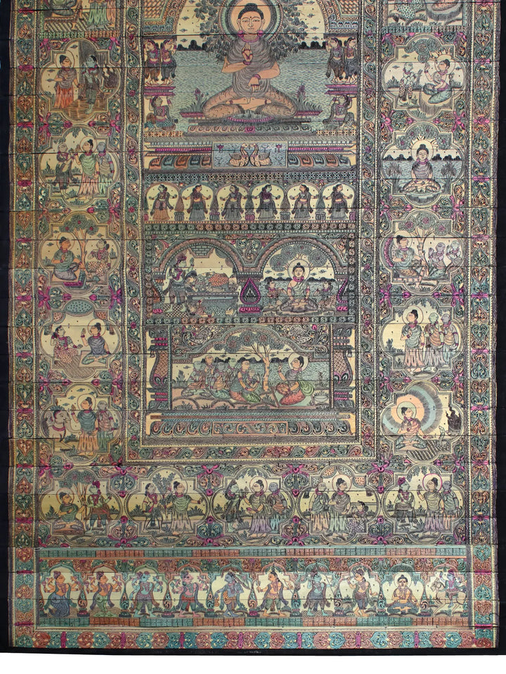The Story of Gautam Buddha Pattachitra Painting on Cloth by Rabi Behera · view 3