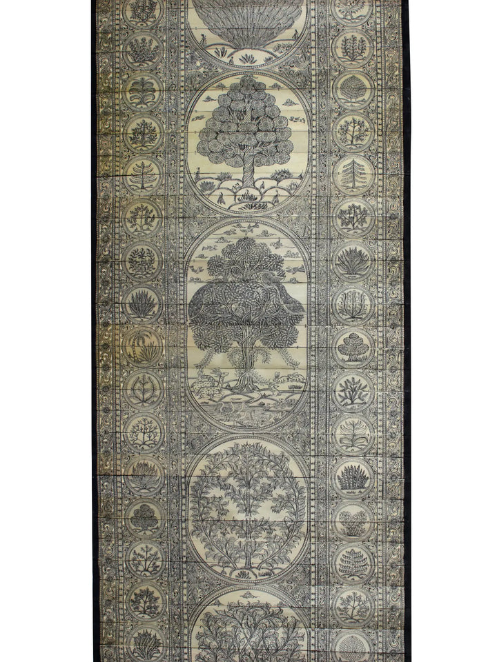 Large Tree of Life Pattachitra Painting on Cloth · view 3