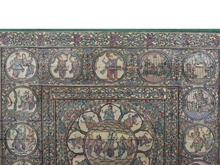 Krishna Leela (Life Story of Lord Krishna) Pattachitra Painting on Cloth by Rabi Behera · view 3