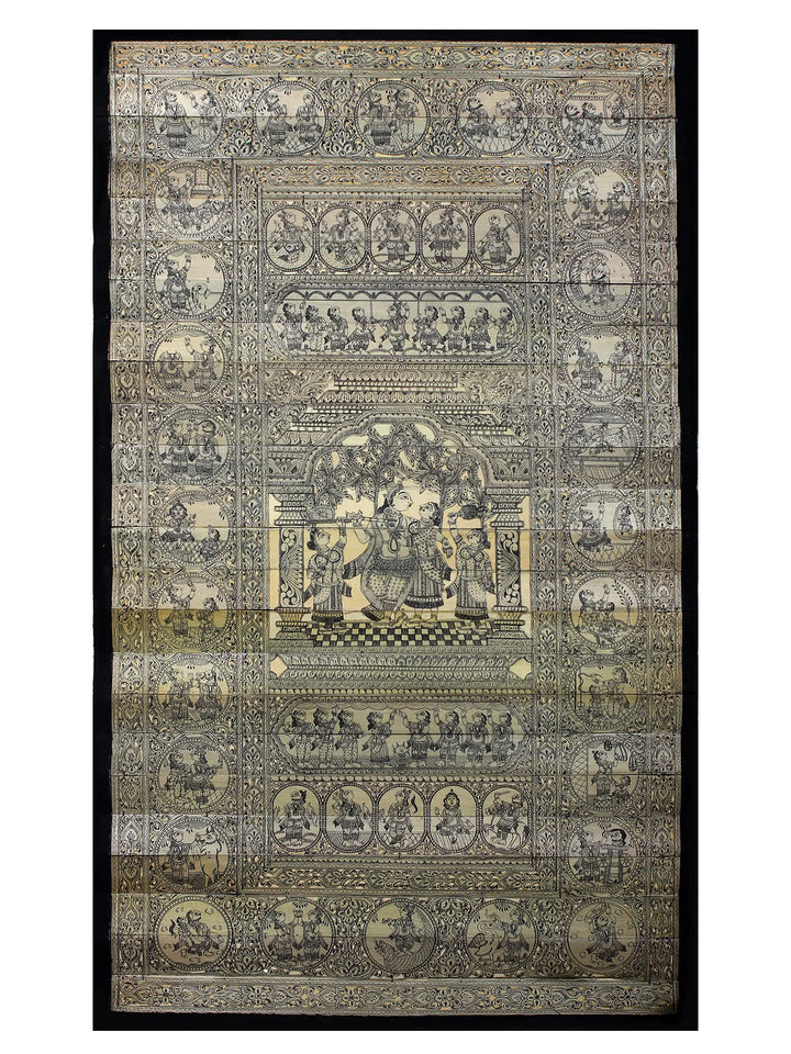 Krishna Lila Pattachitra Painting on Cloth by Rabi Behera · view 1