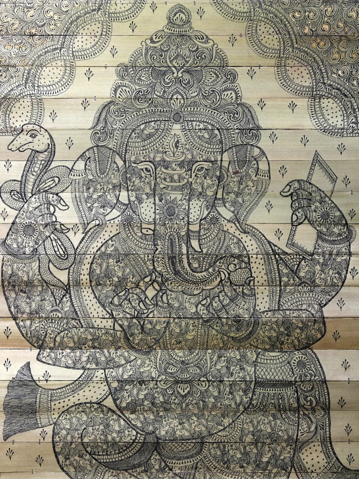 Lord Ganesha Pattachitra Painting on Cloth by Rabi Behera · view 2