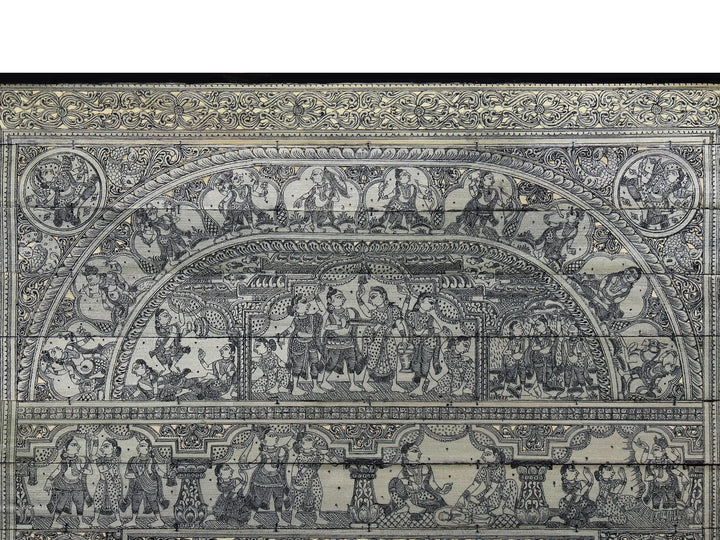 Krishna Lila Pattachitra Painting on Cloth by Rabi Behera · view 3