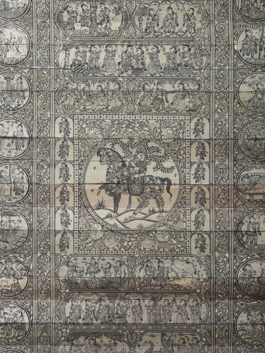 Krishna Leela (The Story of Lord Krishna) Pattachitra Painting on Cloth by Rabi Behera