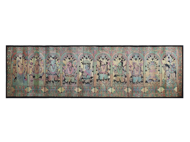 Ten Incarnations of Lord Vishnu (Dashavatara) Pattachitra Painting on Cloth by Rabi Behera · view 1