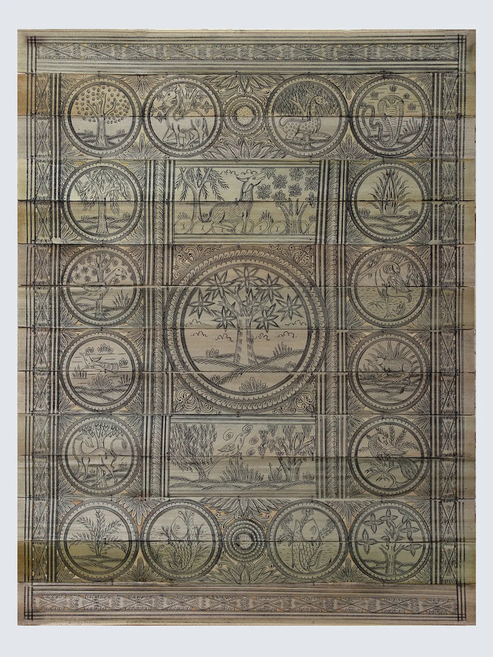 Tree with Animals and Birds Pattachitra Painting on Cloth · view 1