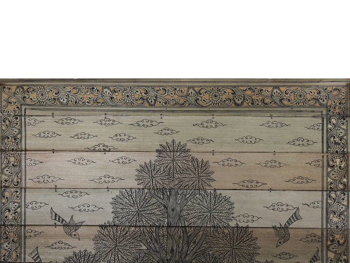 Tree with Deers and Birds Pattachitra Painting on Cloth · view 3
