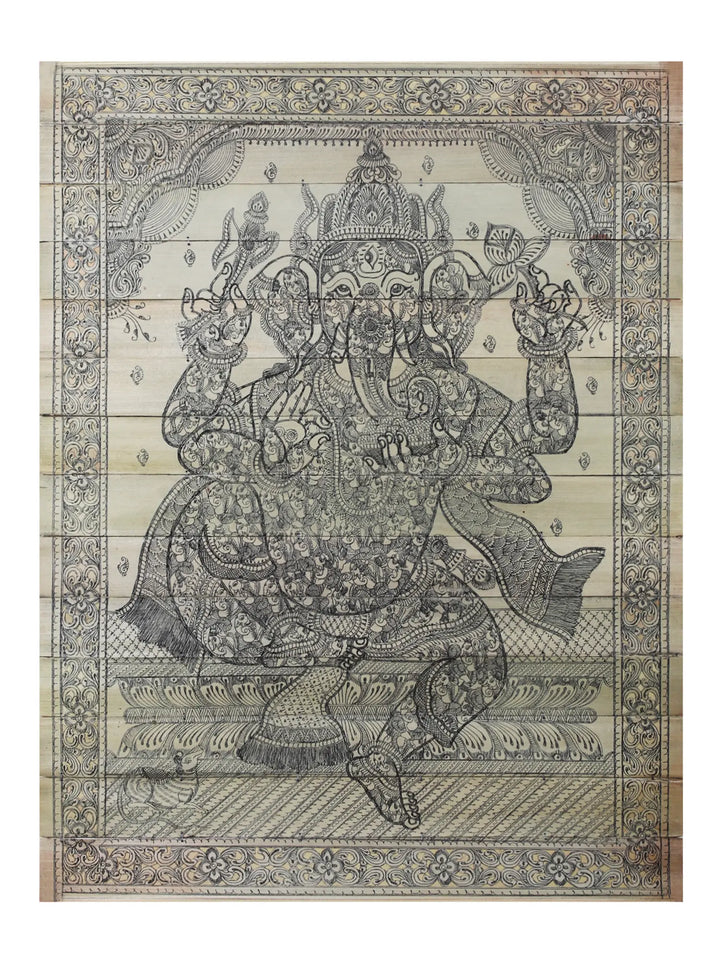 Bhagawan Ganesha Pattachitra Painting on Cloth · view 1