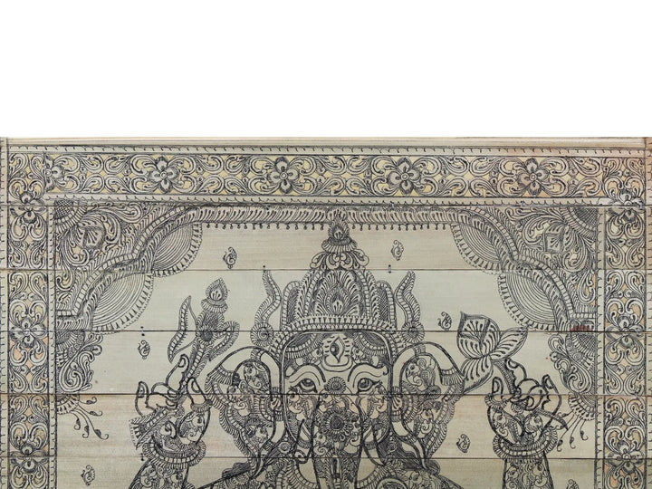Bhagawan Ganesha Pattachitra Painting on Cloth · view 3