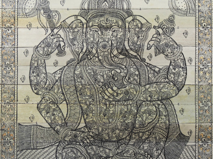 Lord Ganesha Pattachitra Painting on Cloth · view 4
