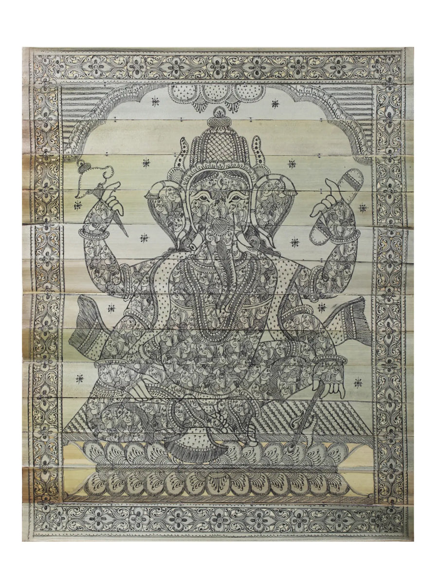 Bhagwan Ganesha Pattachitra Painting on Cloth