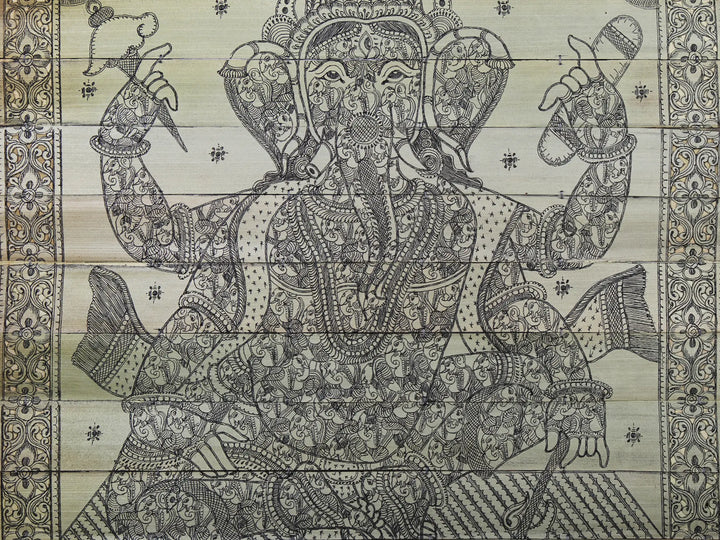 Bhagwan Ganesha Pattachitra Painting on Cloth · view 4