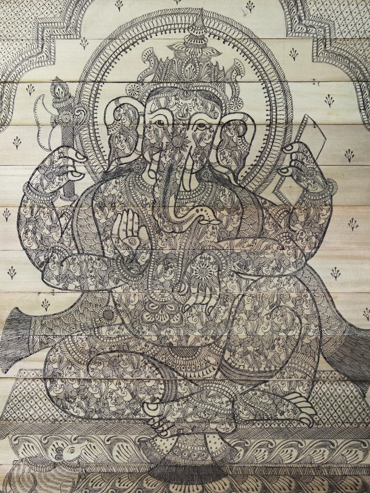 Bhagawan Ganesha Pattachitra Painting on Cloth · view 2