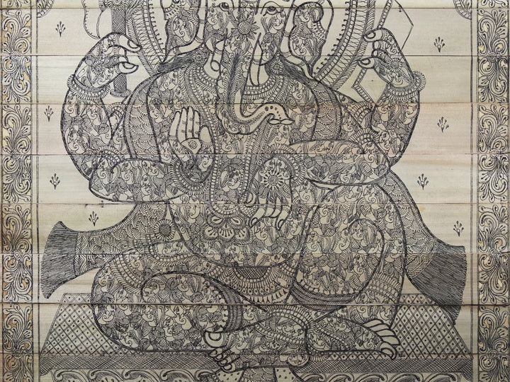 Bhagawan Ganesha Pattachitra Painting on Cloth · view 4