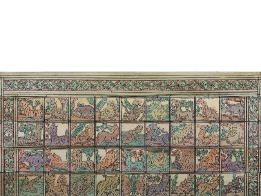 The Wildlife Pattachitra Painting on Cloth